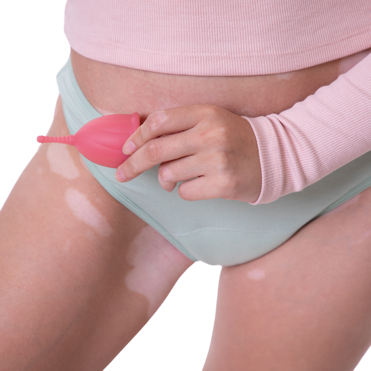 Safe menstrual cup | size M | Antibacterial | Pink