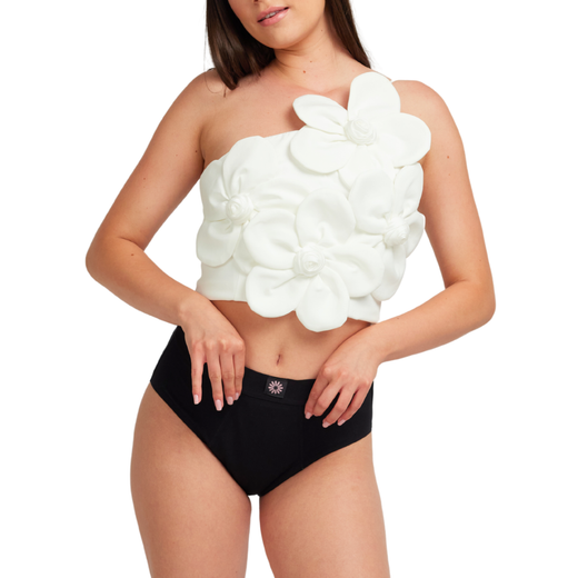 Margaret | Periodenunterwäsche| Hohe Taille | Schwarz