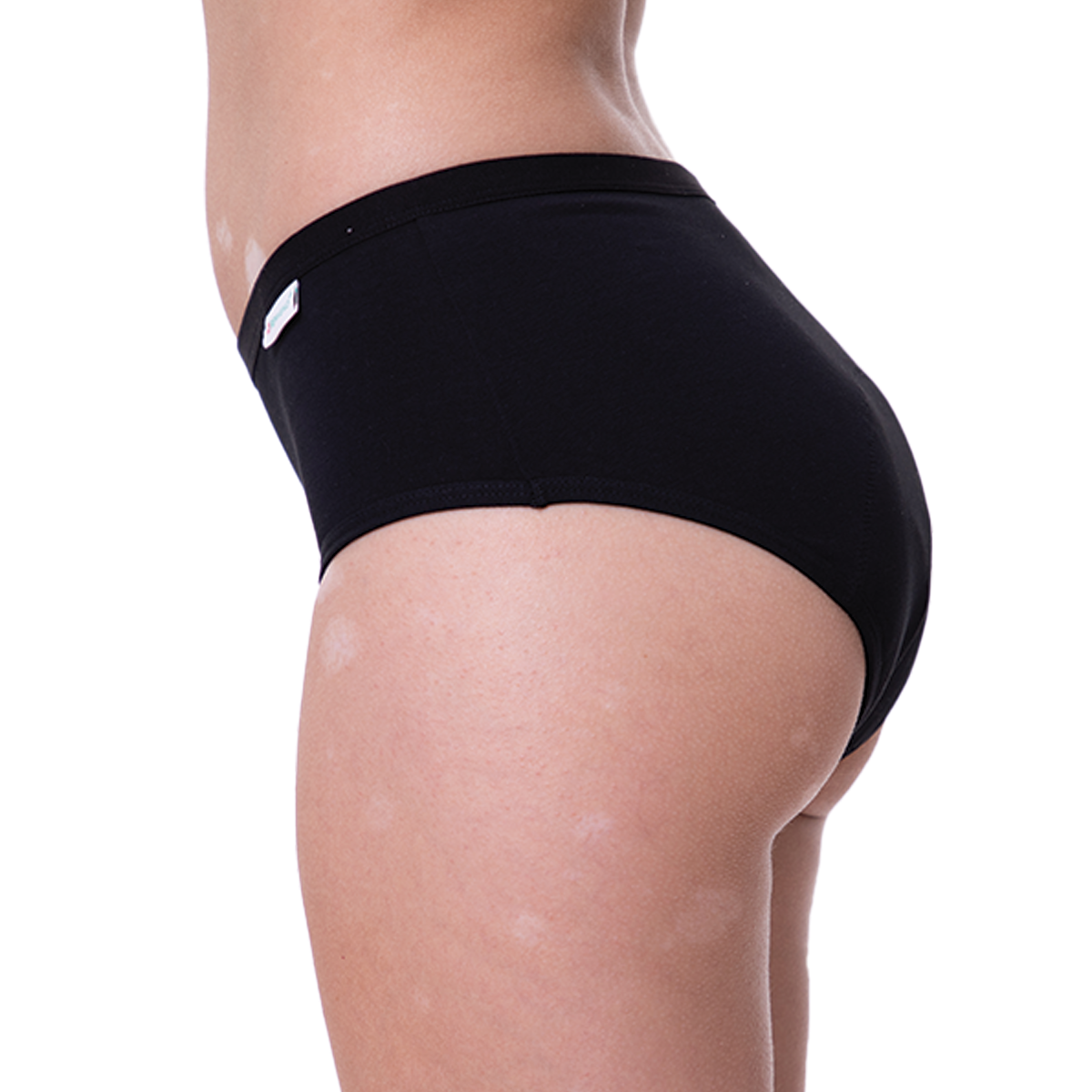 Femi.Eko® Ida menstruationstrusser i sort, til let og moderat menstruation