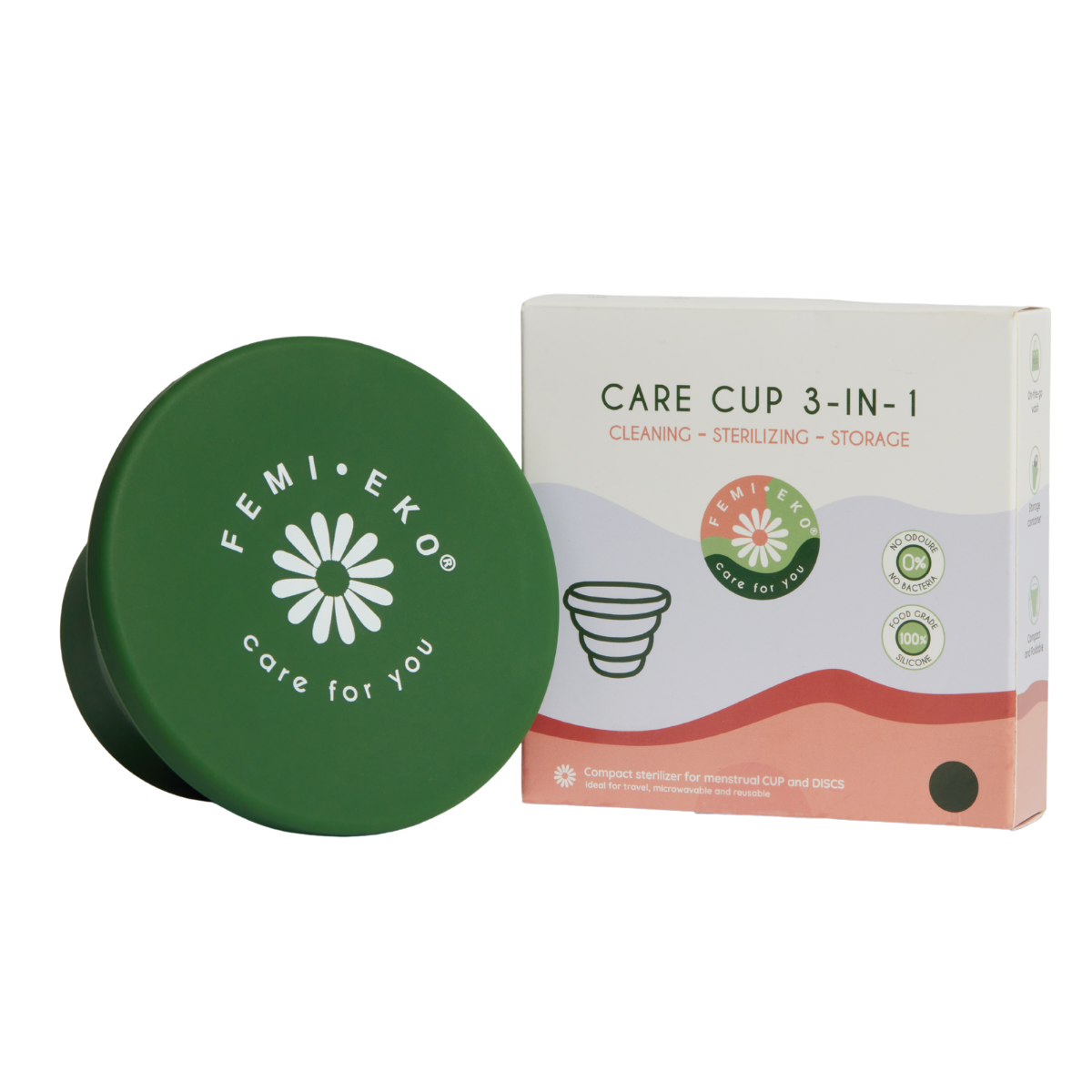 Silikone desinfektionskop fra Femi.Eko®, til mikrobølgeovn og daglig brug