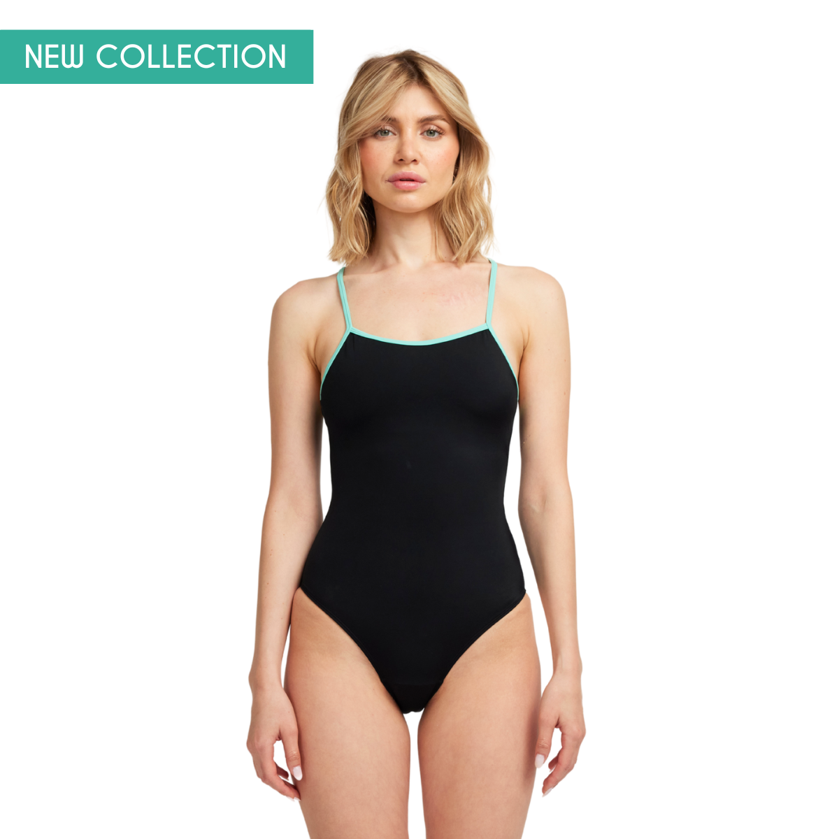 Thea menstruationsbikini fra Femi.Eko® i sort, udviklet til teenagere