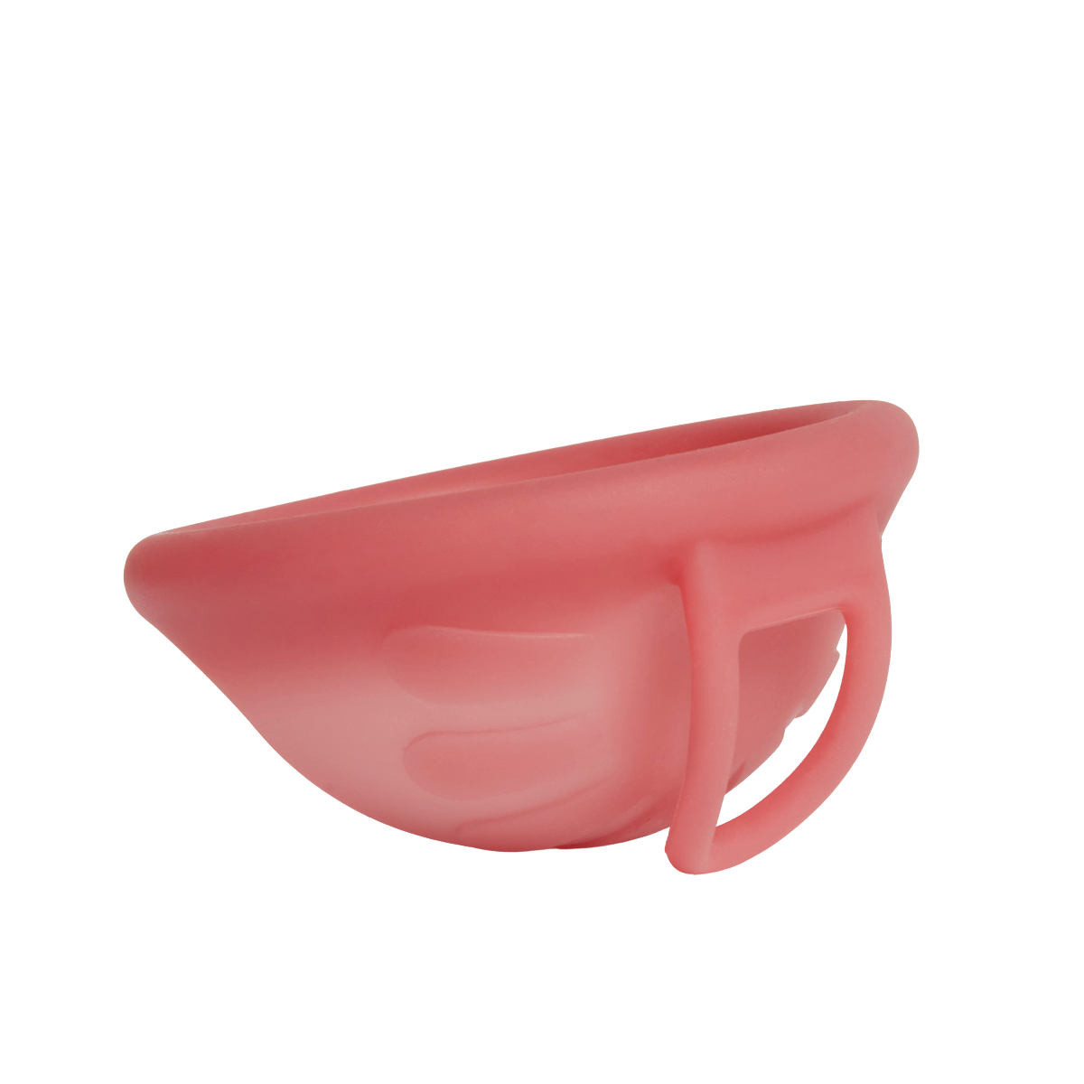 Femi.Eko® menstruationsdisk – pink, blød og sikker, med trækringsystem