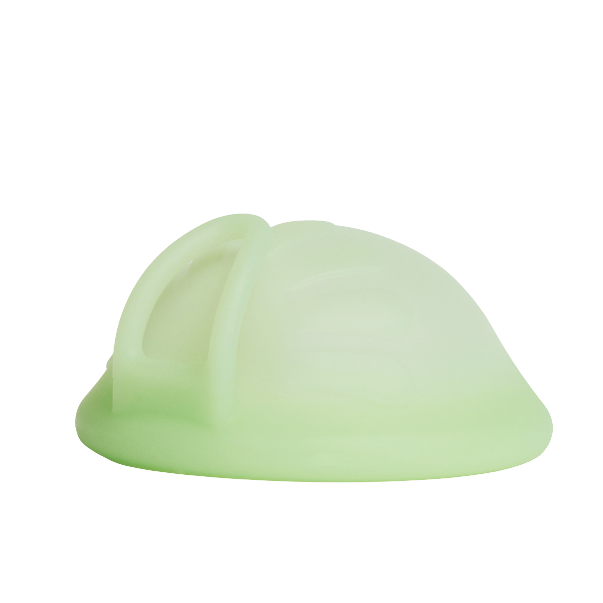 Hård menstruationsdisk fra Femi.Eko®, Universal model i grøn farve