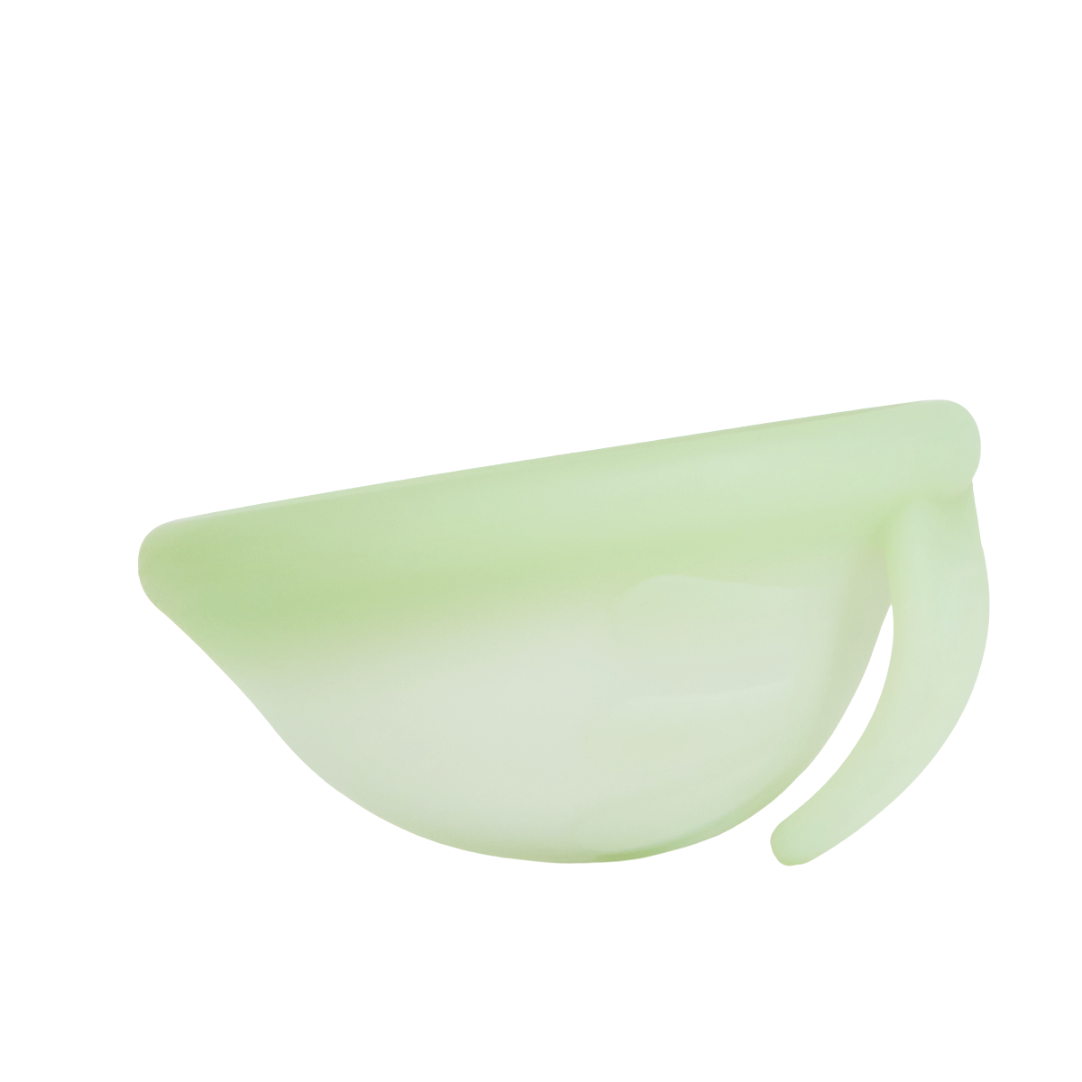 Menstruationsdisk i grøn, hård variant fra Femi.Eko®, ideel til aktiv livsstil