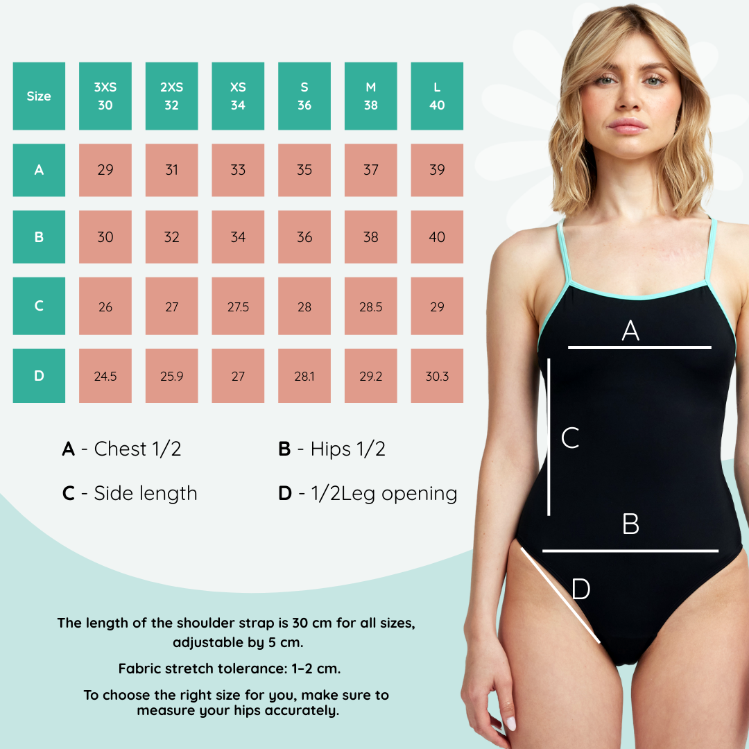 Sort menstruationssikret bikiniunderdel, model Thea fra Femi.Eko®