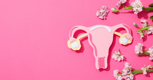 menstruationskop, Livmoder, papir, blomster, pink, lyserød