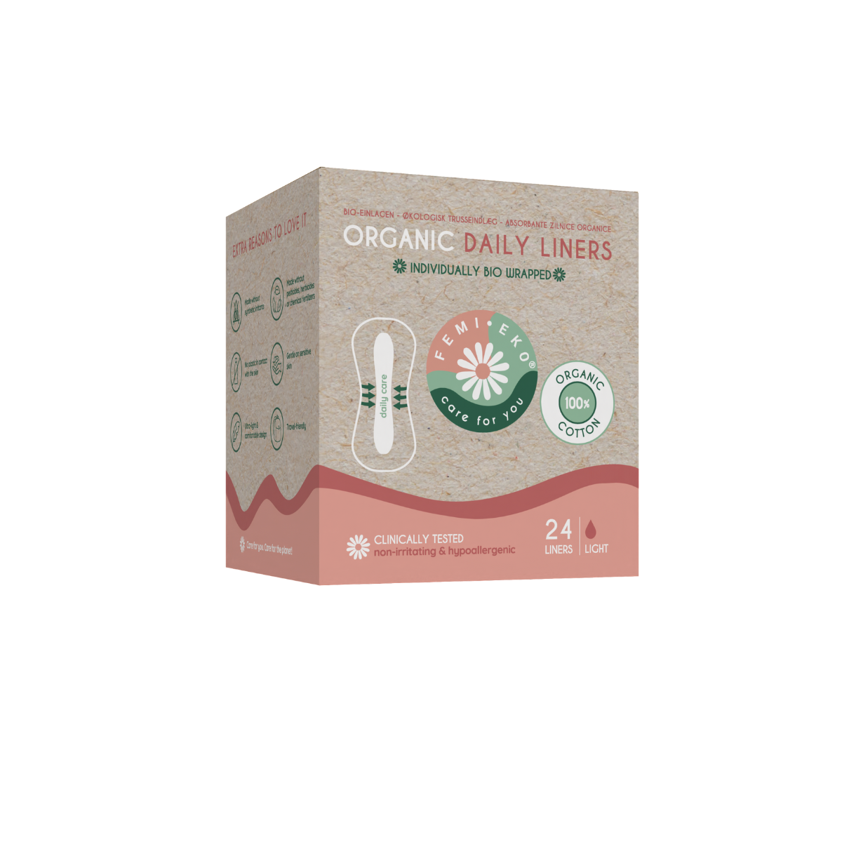 Organic cotton panty liners | Ultra Liners | 24 pcs