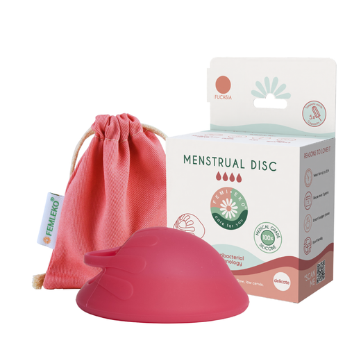 Delikate Menstruationsscheibe | Antibakteriell Safe | Fuchsia