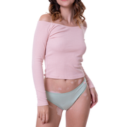 Femieko Eda grøn menstruationstanga bambus – green bamboo period thong light to moderate flow