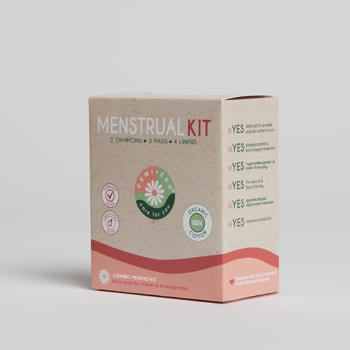 Bio-Menstruationsset | Mischung aus Einwegprodukten