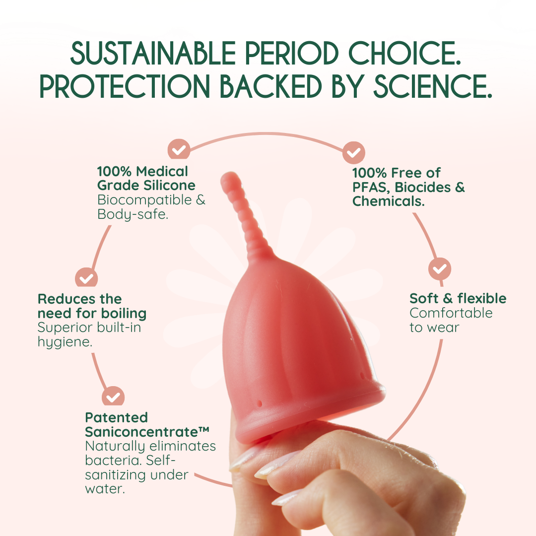 Femieko menstruationskop 26 ml kapacitet pink | pink menstrual cup 26 ml capacity