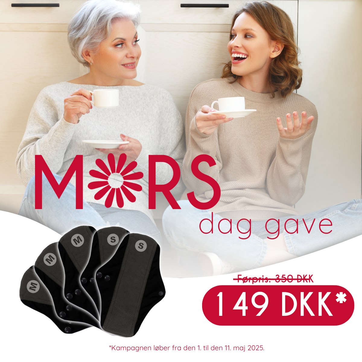 Mors Dag Gave - 5 Genanvendelige binde