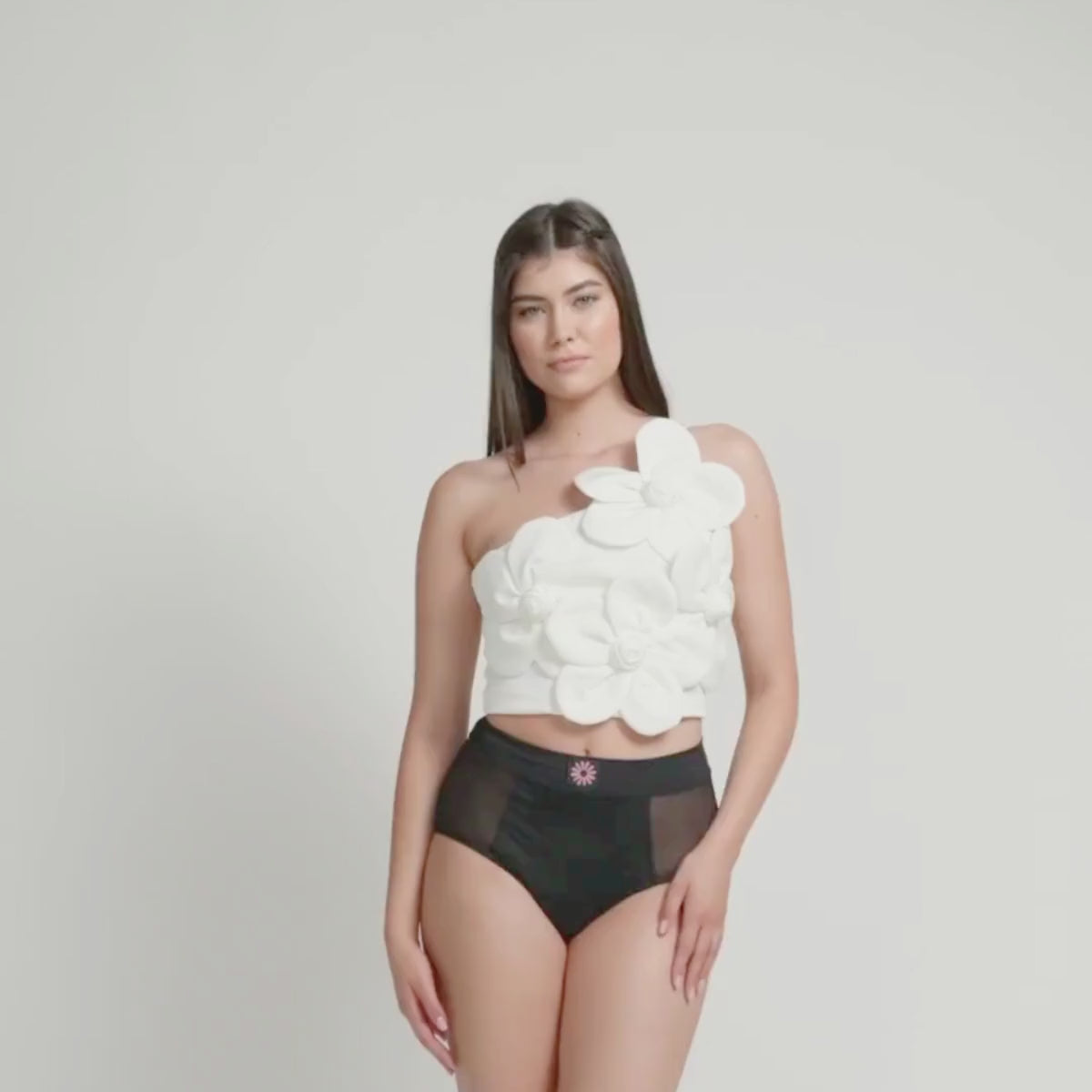 Video laden: Femieko Nanna høj talje menstruationstrusser mesh – high waist mesh period underwear heavy absorbency - video