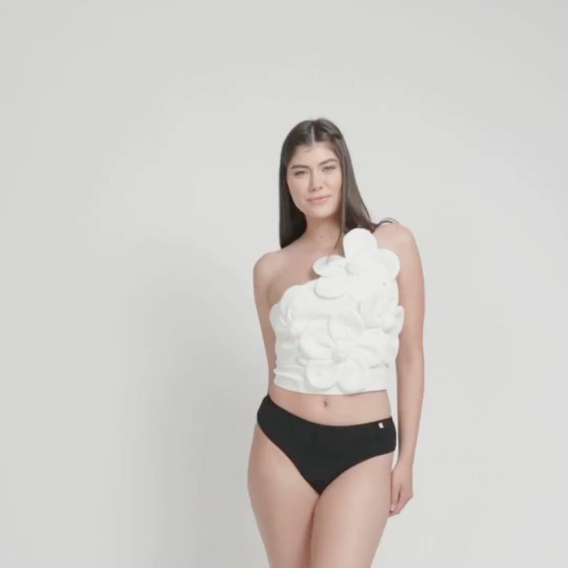 Femieko Ava sort menstruationstrusser moderat menstruation – black period panties for moderate flow - video