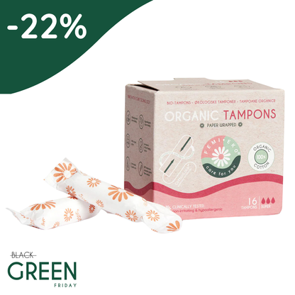 Tamponer af økologisk bomuld | Super | 16 stk